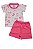 CONJUNTO - CAMISETA  ESTAMPADA ELEFANTINHO E SHORTS ROSA - Imagem 1