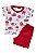 CONJUNTO - CAMISETA  ESTAMPADA PANDA E SHORTS VERMELHO - Imagem 2