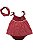 VESTIDO BEBÊ VERMELHO POÁ BRANCO - Imagem 1