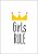 Quadro Infantil Girls Rules - Imagem 1