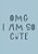 Quadro Infantil OMG I'm so Cute azul - Imagem 1