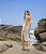 Vestido Midi Croche Areia - Imagem 4