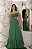 Vestido Longo Leve Flor Verde - Imagem 1