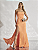 Vestido Longo Cetim Manu Salmão - Imagem 1