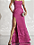 Vestido Longo Cetim Manu Pink - Imagem 3