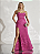 Vestido Longo Cetim Manu Pink - Imagem 1