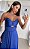 Vestido Longo Cetim Fly Azul Royal - Imagem 3