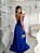 Vestido Longo Cetim Fly Azul Royal - Imagem 2