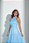 Vestido Longo Microtule Gio Azul - Imagem 3