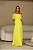 Vestido Longo Ombro a Ombro Plis Amarelo - Imagem 1