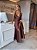 Vestido Longuete Cetim Helo Marrom - Imagem 11
