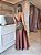 Vestido Longuete Cetim Helo Marrom - Imagem 8