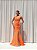 Vestido Longo Tomara que caia Flor Laranja - Imagem 1