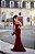 Vestido Longo Tomara que caia Flor Vinho - Imagem 2