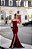 Vestido Longo Tomara que caia Flor Vinho - Imagem 1