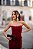 Vestido Longo Tomara que caia Flor Vinho - Imagem 4