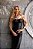 Vestido Midi Couro Croco Preto - Imagem 8