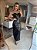 Vestido Midi Couro Croco Preto - Imagem 1