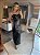 Vestido Midi Couro Croco Preto - Imagem 7