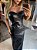 Vestido Midi Couro Croco Preto - Imagem 15