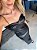 Vestido Midi Couro Croco Preto - Imagem 9
