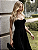 Vestido Midi Veludo Renda Preto - Imagem 5