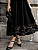 Vestido Midi Veludo Renda Preto - Imagem 4