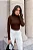 Blusa Strong Gola Mari Marrom - Imagem 1