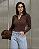 Blusa Polo Modal Nasty Marrom - Imagem 1