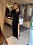 Vestido Fenda Longo Strong Fabri Preto - Imagem 1