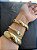 Trio Pulseiras Jade Dourado - Imagem 3
