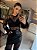 Blusa Renda Brilho Preto - Imagem 1