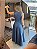 Vestido Longuete Courino Astana Azul Jeans - Imagem 2