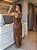 Vestido Midi Couro Tammy Caramelo - Imagem 2