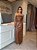 Vestido Midi Couro Tammy Caramelo - Imagem 5