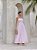 Vestido Longo Bordado Ster Rosa - Imagem 1
