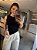 Blusa Regata Botoes Assimetrica Juju Preto - Imagem 1