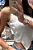 Blusa Regata Botoes Assimetrica Juju Creme - Imagem 3