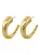 Brinco Folheado Curvada Dourado - Imagem 2