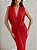 Vestido Longo Drapeado Vermelho - Imagem 8