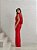 Vestido Longo Drapeado Vermelho - Imagem 2
