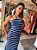 Vestido Longo Alça X Listra Marinho - Imagem 4