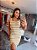 Vestido Midi Listra Fenda Frontal Camel - Imagem 7