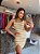 Vestido Midi Listra Fenda Frontal Camel - Imagem 5