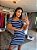Vestido Curto Listra Azul Marinho - Imagem 1