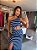 Vestido Longo Listra Abertura Azul Marinho - Imagem 3
