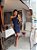Vestido Curto Chloe Um Ombro Azul Marinho - Imagem 3