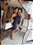 Vestido Curto Chloe Um Ombro Azul Marinho - Imagem 5