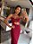 Vestido Midi Meia Taça Luiza Burgundy - Imagem 8