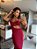 Vestido Midi Meia Taça Luiza Burgundy - Imagem 6